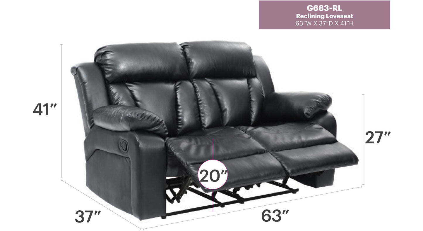 Glory Furniture - Daria - Reclining Loveseat