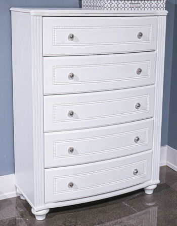 Kozlani - Five Drawer Chest - White