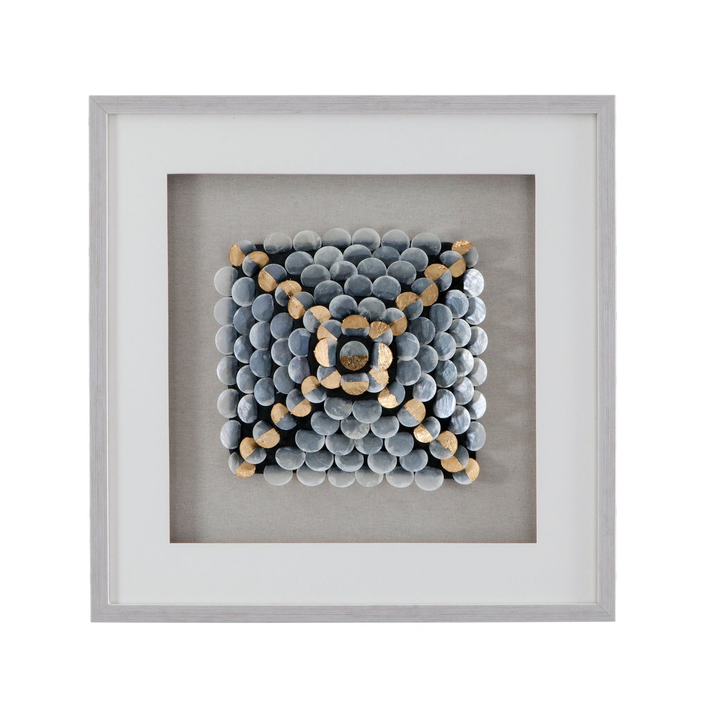 Roselle Canvas Art - Pearl Silver