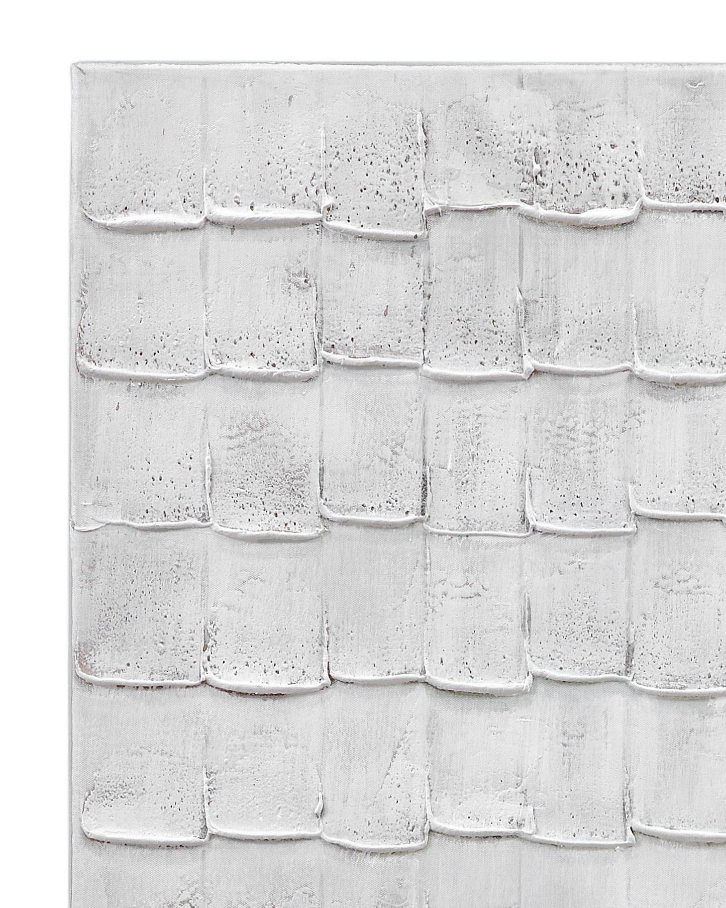 Linear Marks Canvas Art - White
