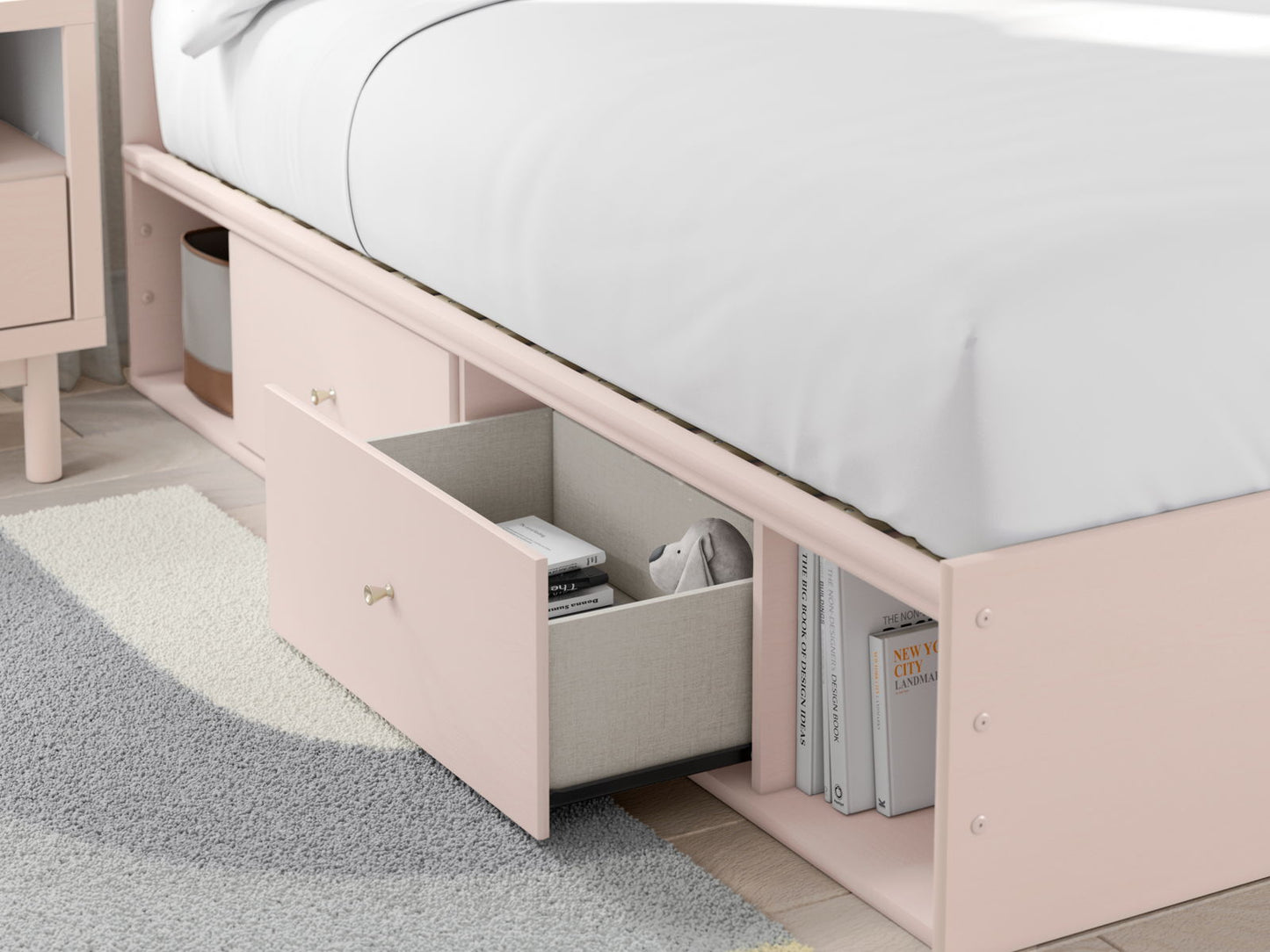 Wistenpine - Upholstered Panel Bed With Storage