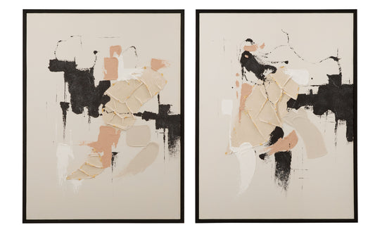 Intuitive Framed Canvas (Set of 2) - Beige