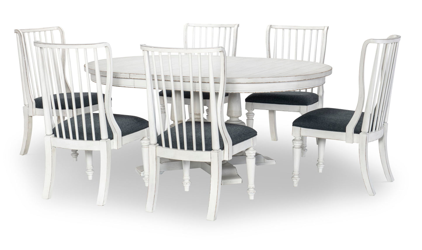 Cottage Park - Complete Round Table - White