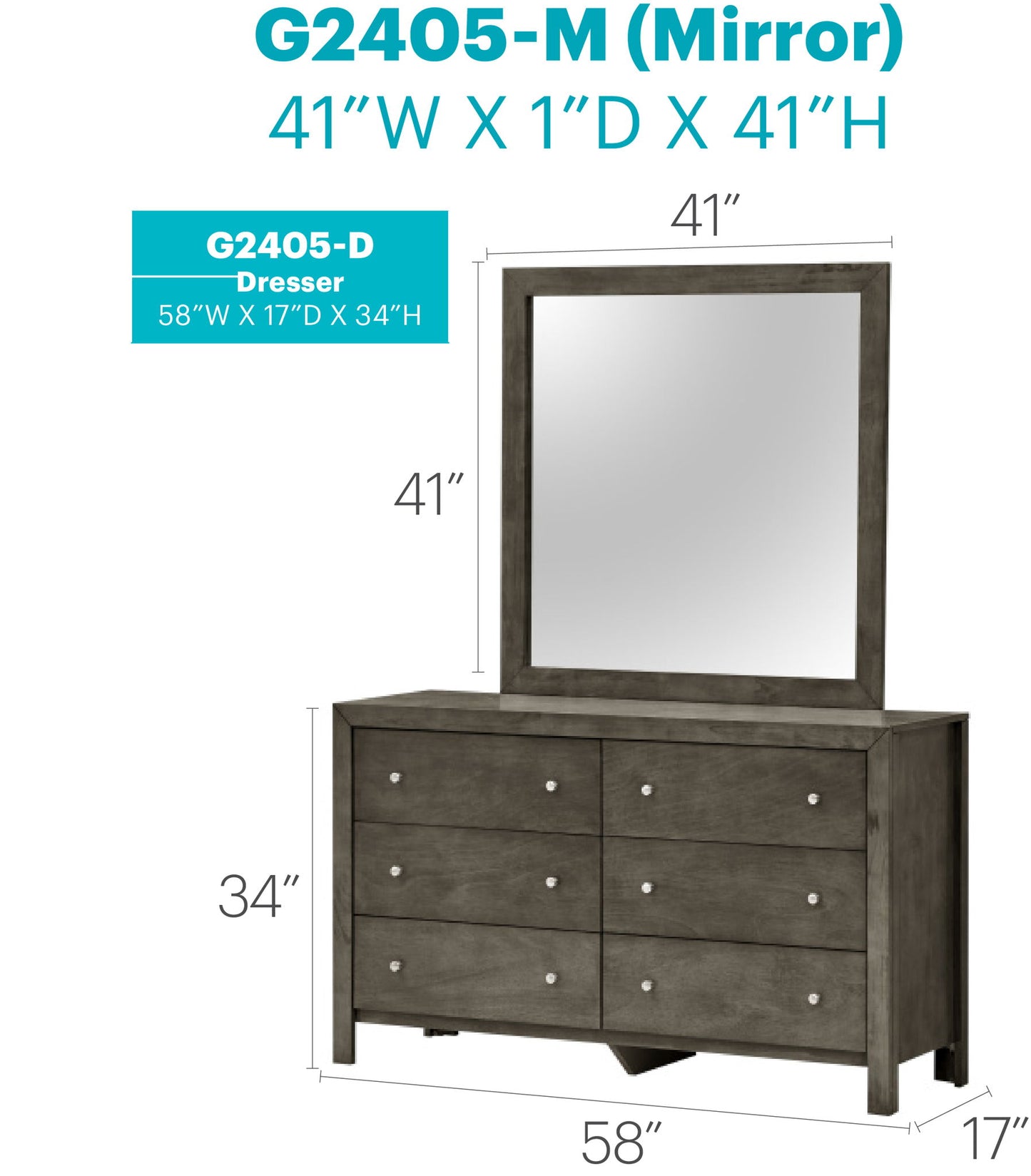 Glory Furniture - Burlington - Dresser