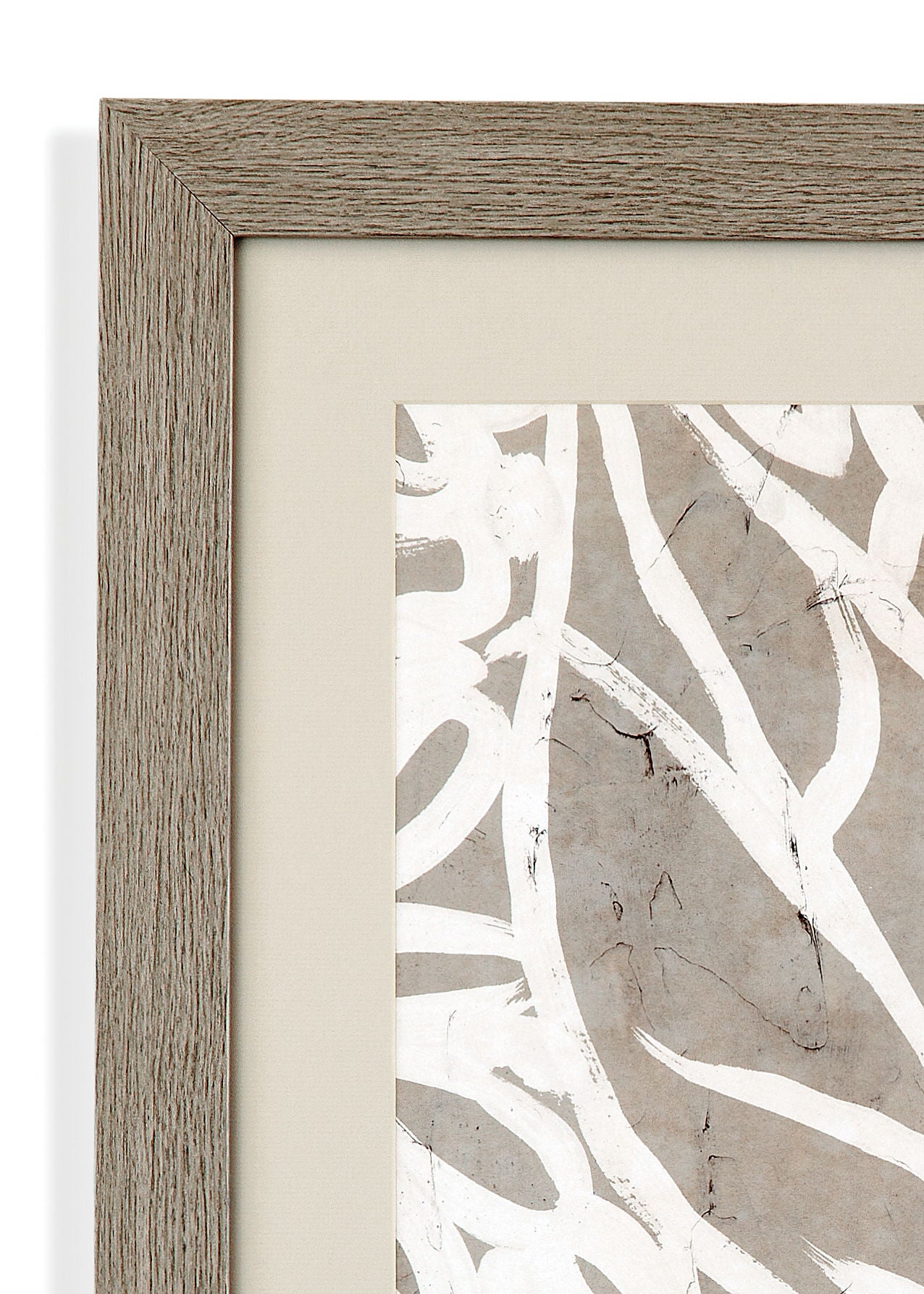 Mudcloth Foliage Framed Print (Set of 2) - Light Brown
