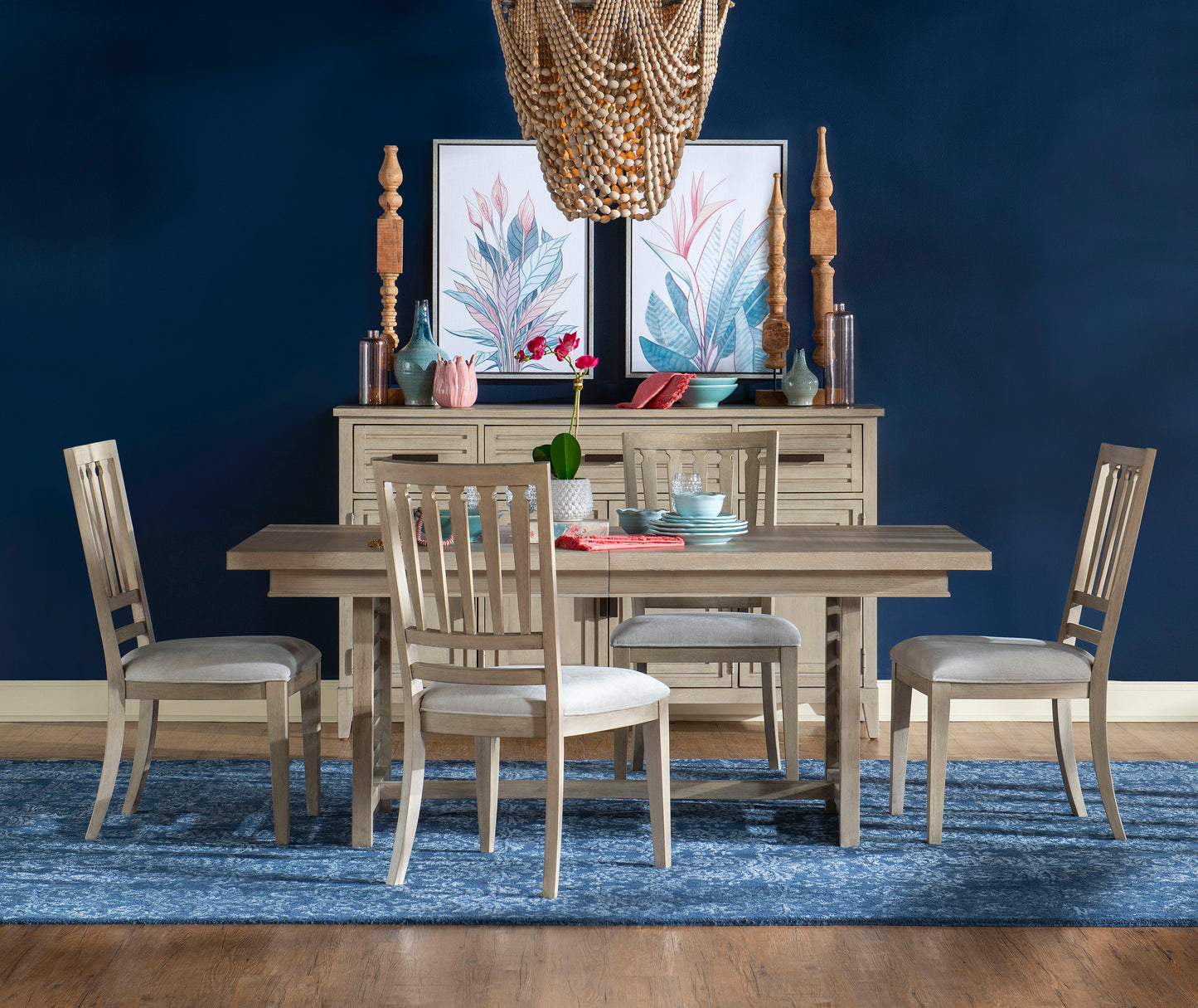 Edgewater - Slat Back Side Chair (Set of 2) - Light Brown