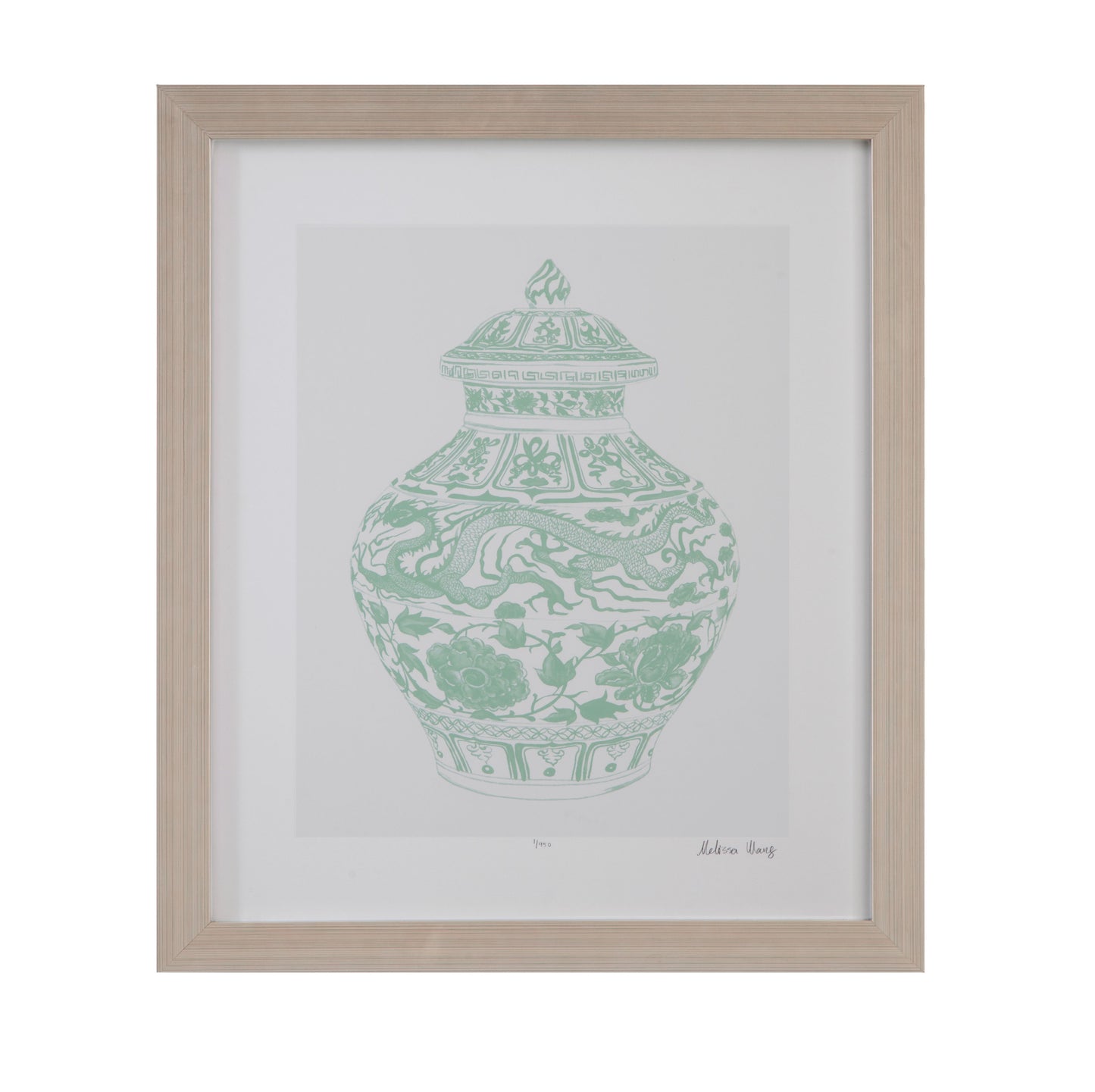 Mint Vases II Framed Print - Green