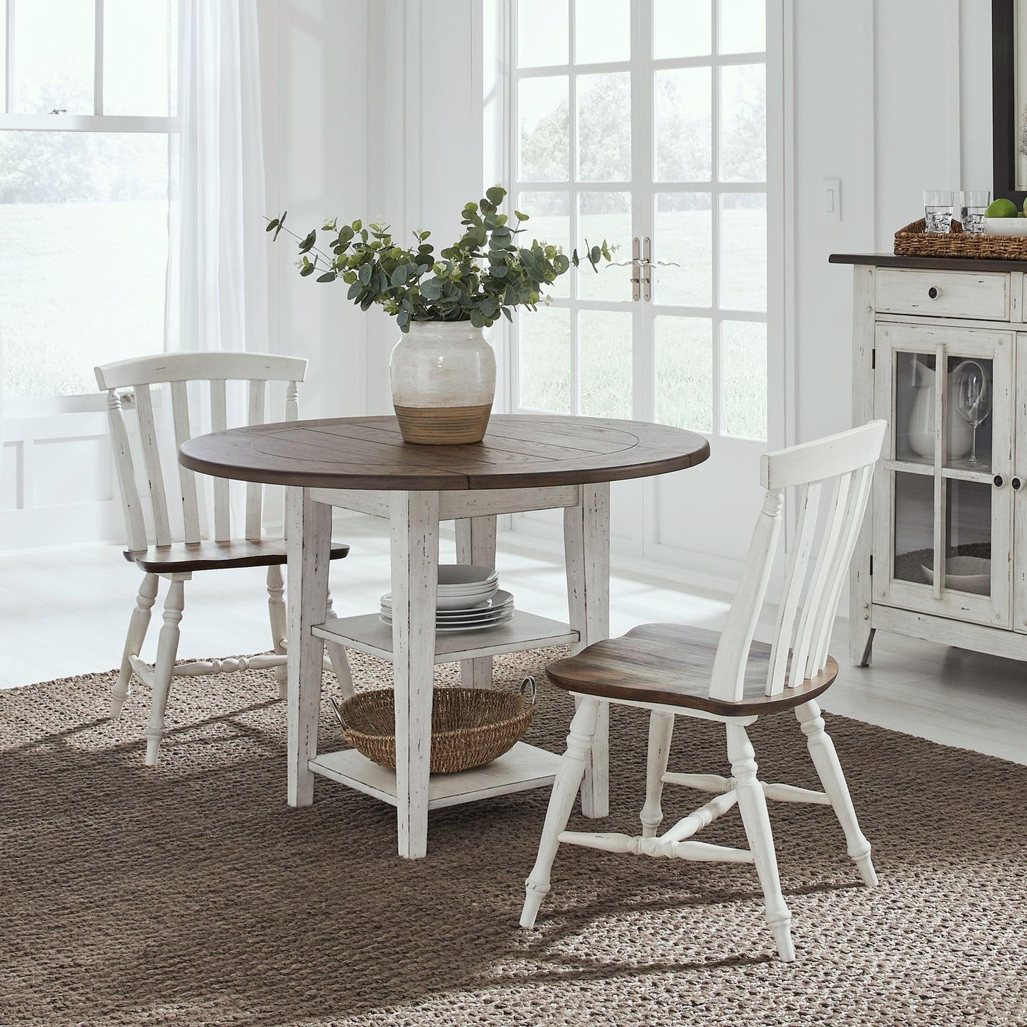 Al Fresco - 3 Piece Drop Leaf Set - Graphite / Whitestone