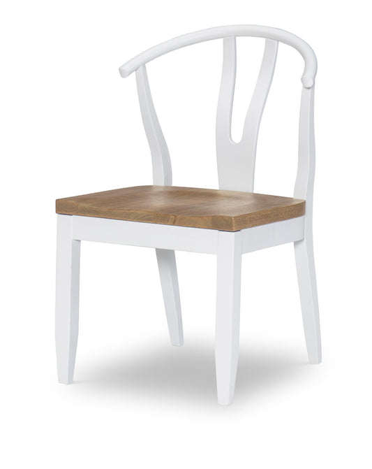 Franklin - Wishbone Back Side Chair (Set of 2) - Harvest Oak / Natural White