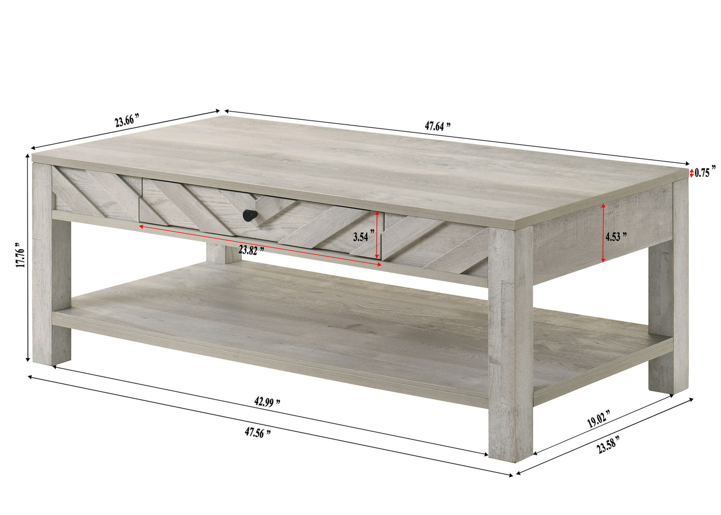 Valor - 3 Piece Cocktail Set - Antique White