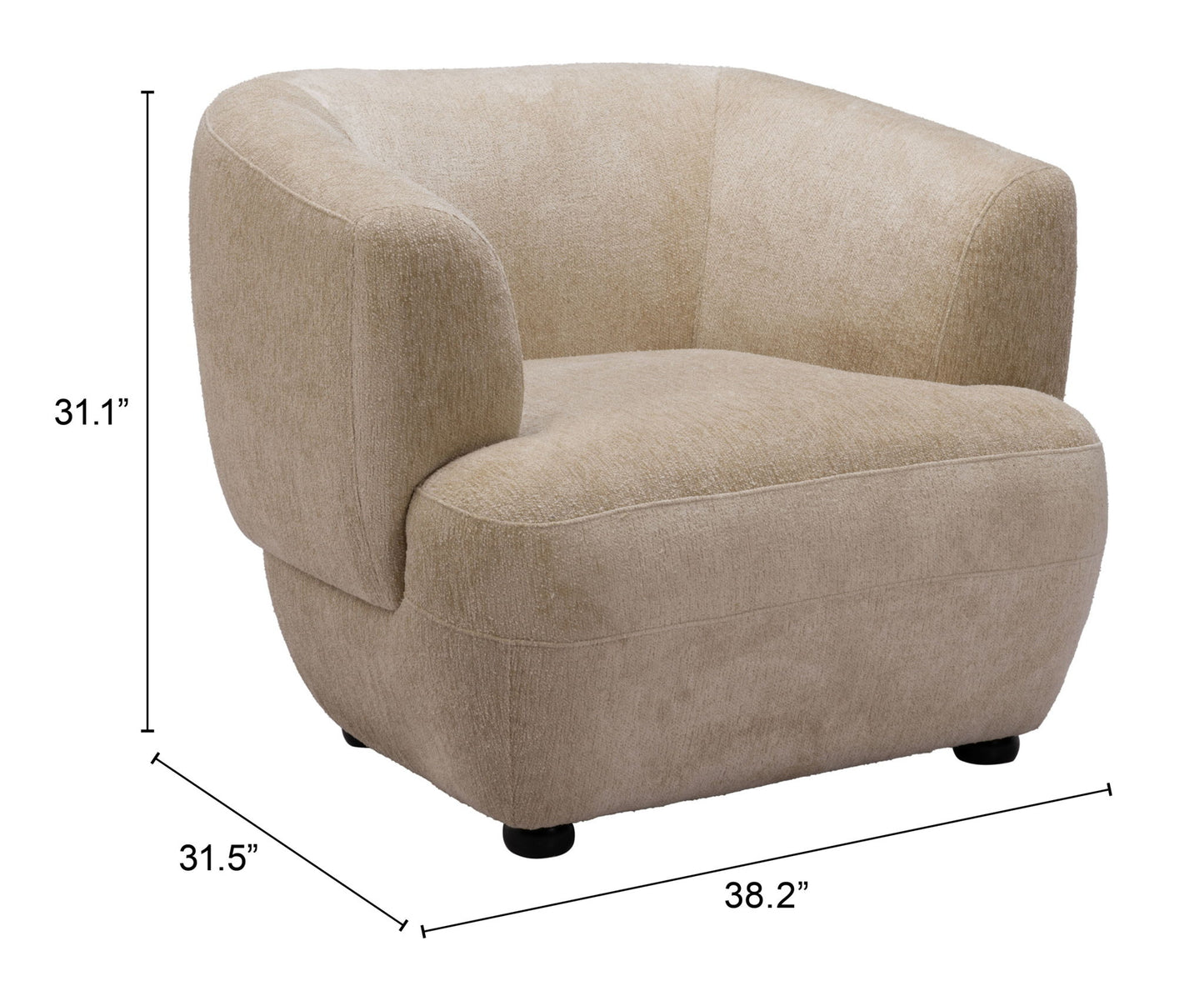 Bekker - Accent Chair - Golden Beige