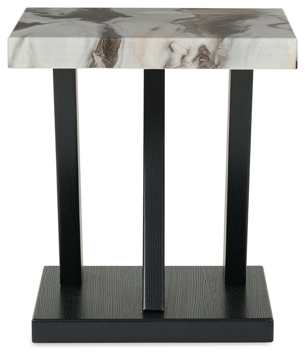 Cendill - Dark Brown / White / Black - Occasional Table Set (Set of 3)