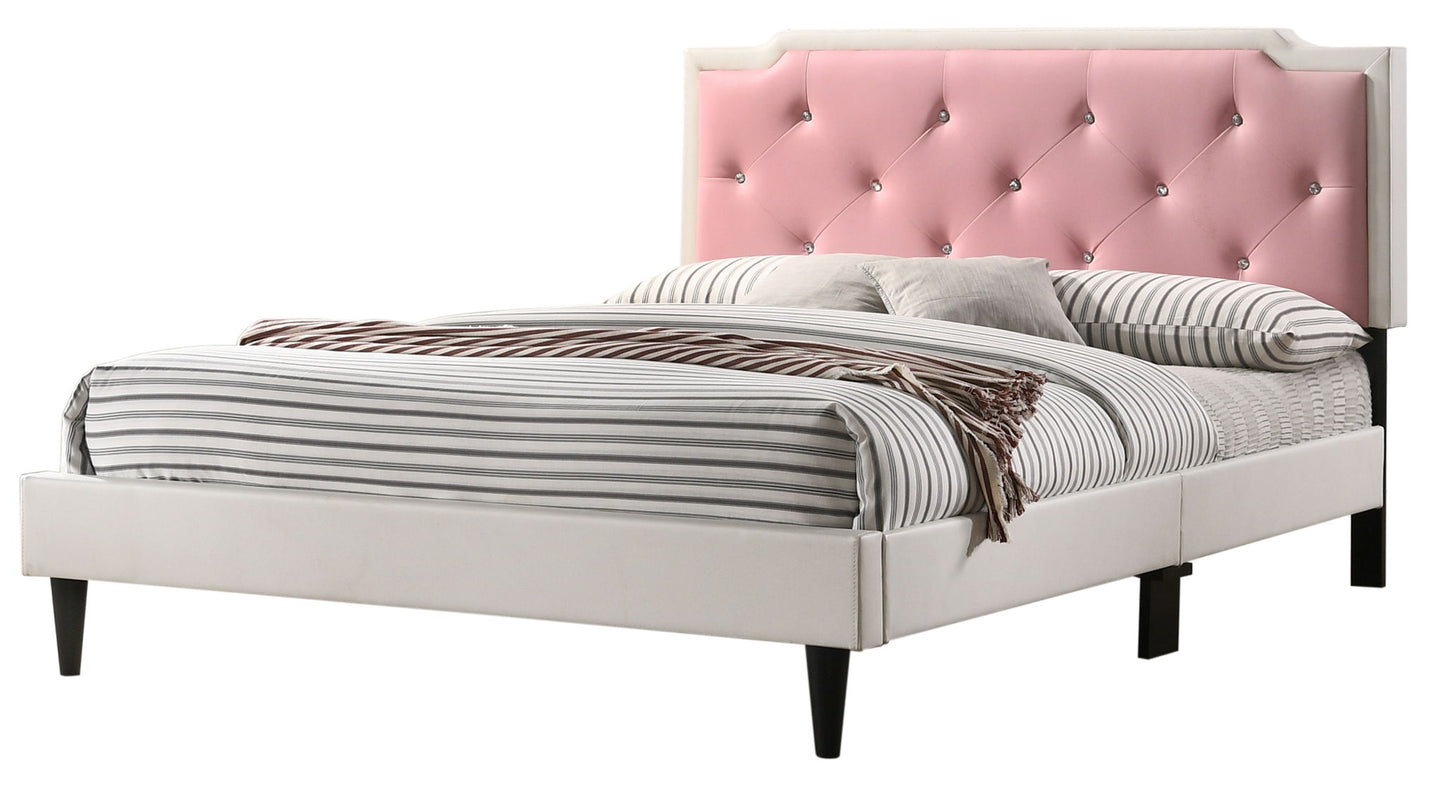 Glory Furniture - Deb - Faux Crystals Tufted Bed