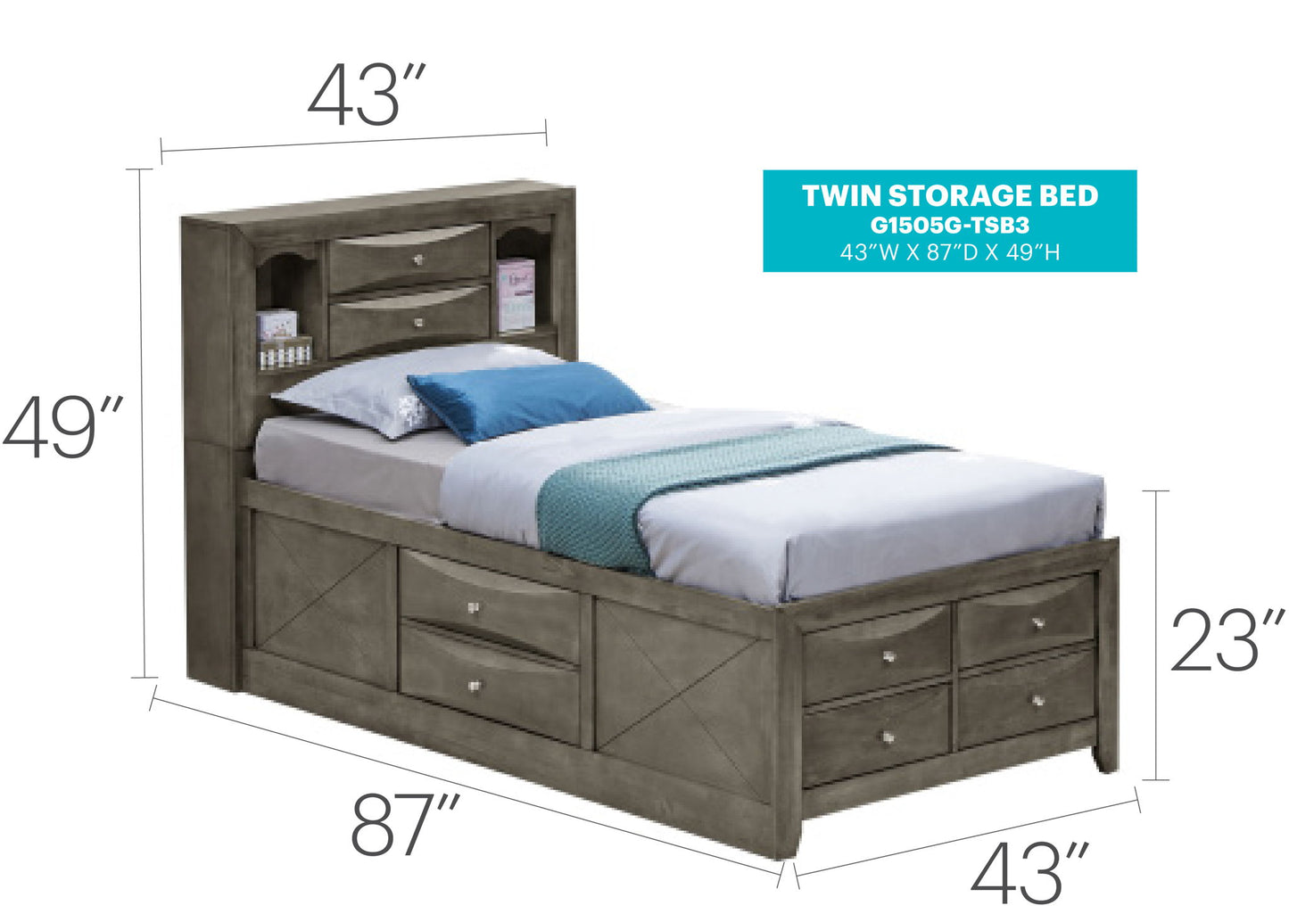 Glory Furniture - Marilla - Storage Bed