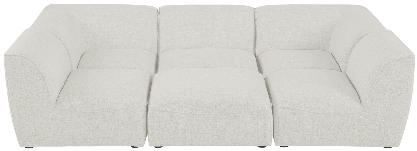 Miramar - Modular Sectional 6 Piece - Cream - Fabric - Modern & Contemporary