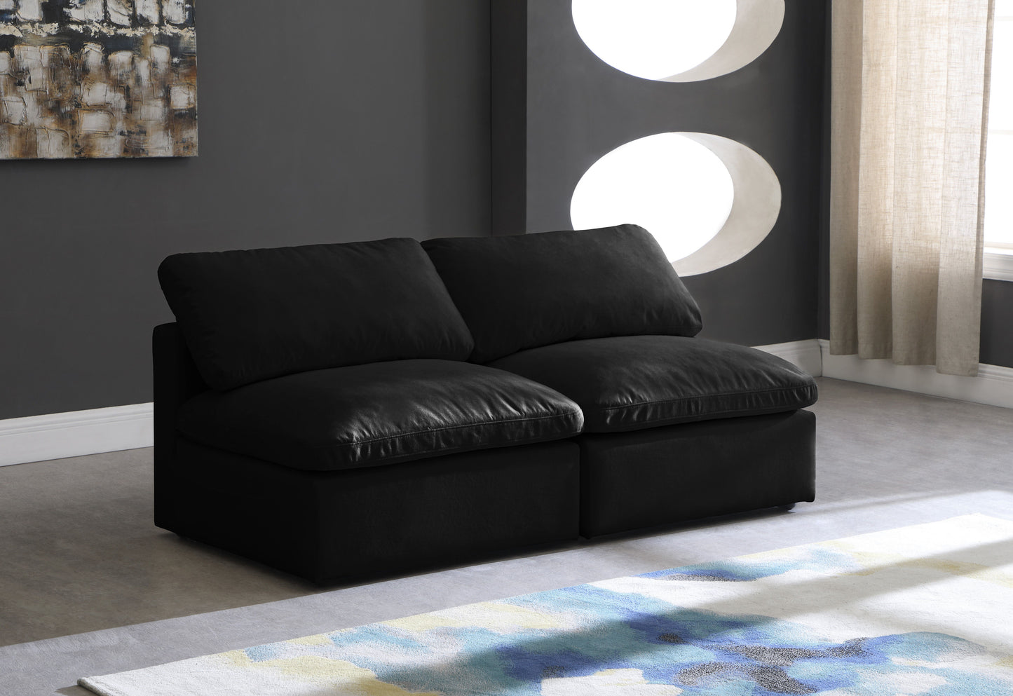 Plush - Modular Armless 2 Seat Sofa