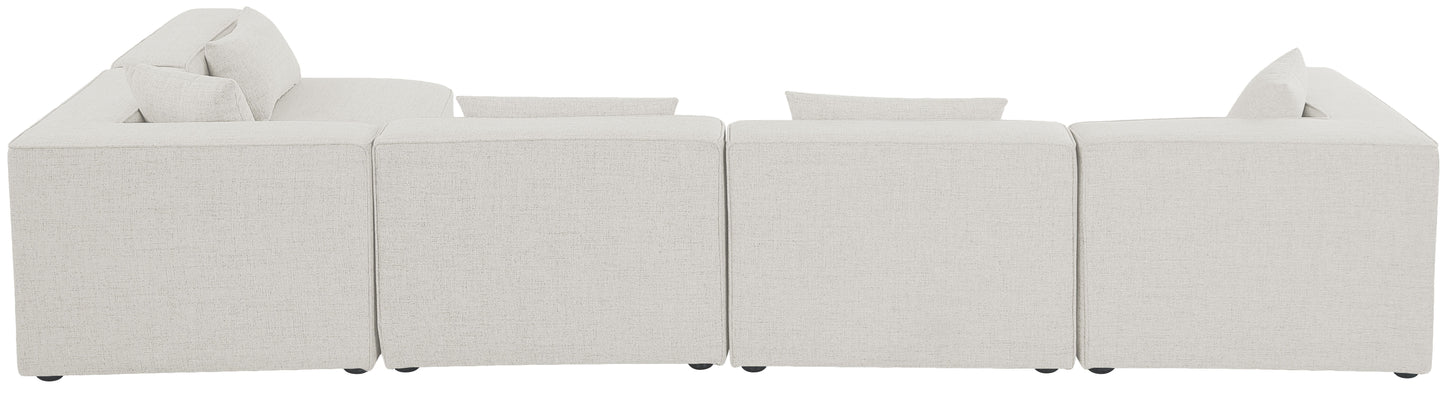 Cube - Modular Sectional 5 Piece - Cream