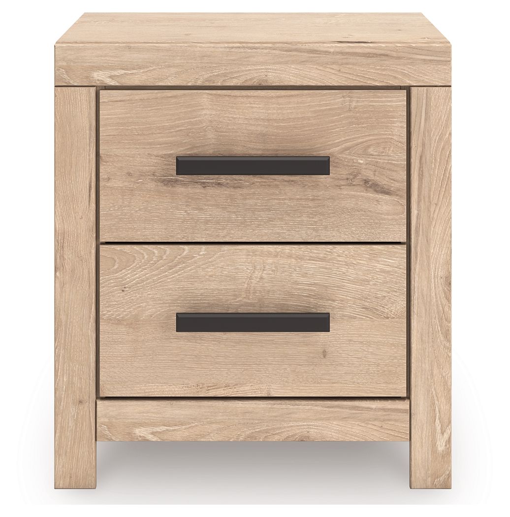Sanginlane - Two Drawer Night Stand - Tan