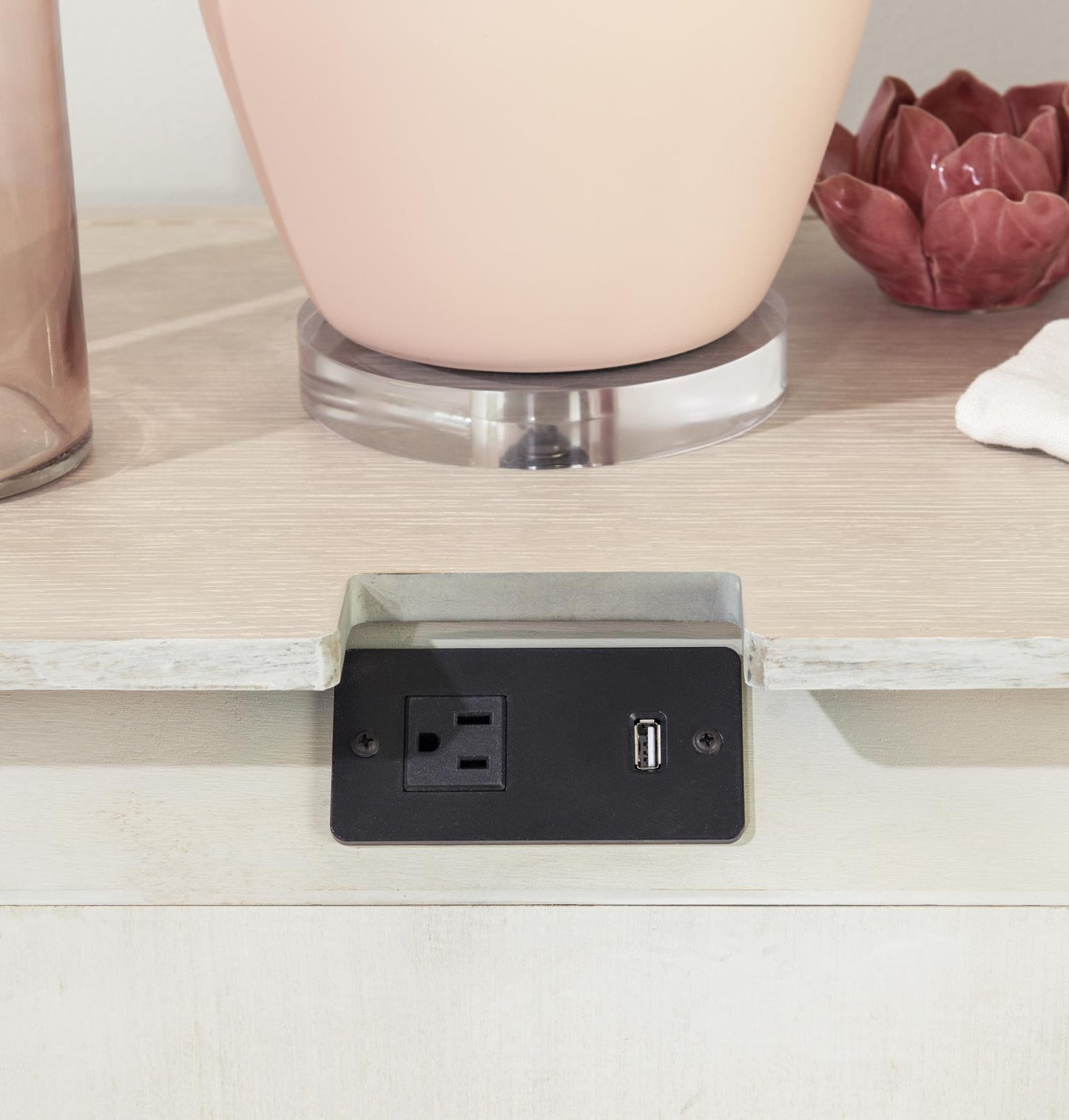 Bliss - 2 Drawer Nightstand - Soft Cashmere