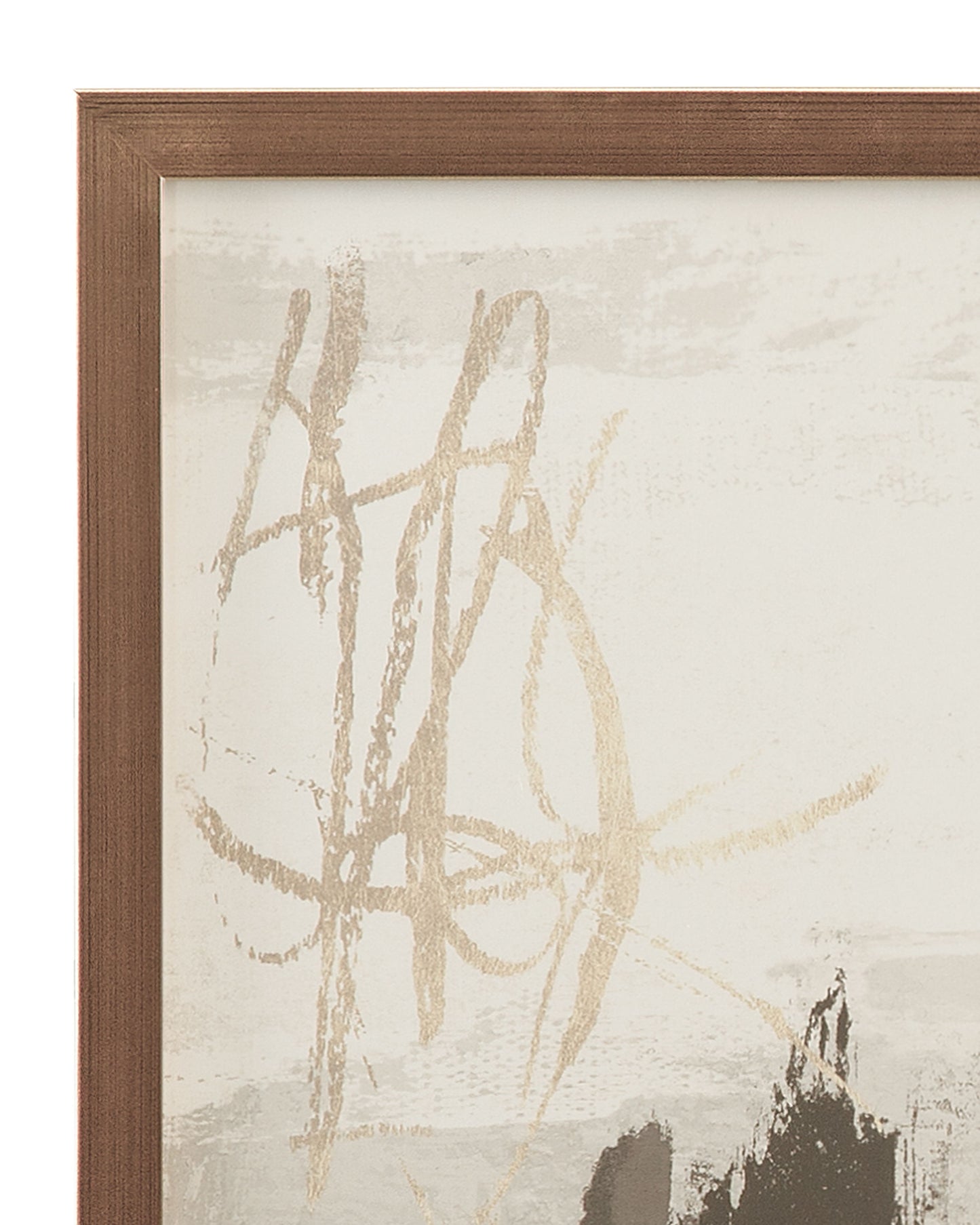 Neutral Contrast Swatch Framed Print - Beige / Dark Brown