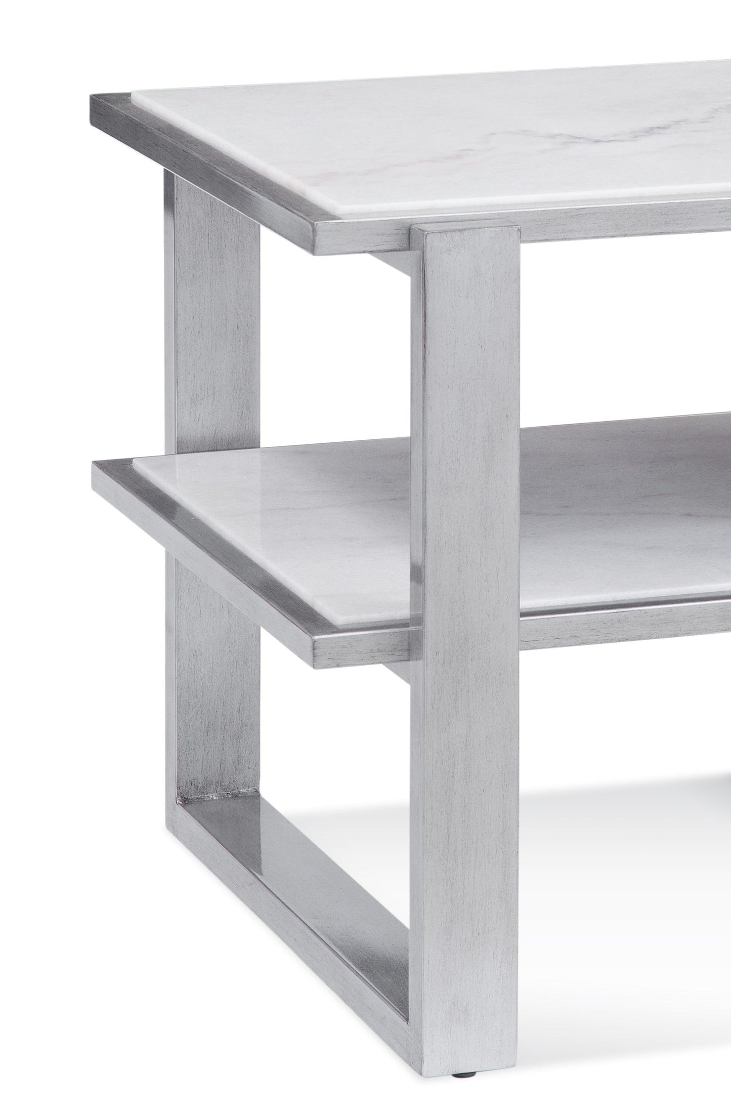 Hessle - Rectangle End Table - Silver