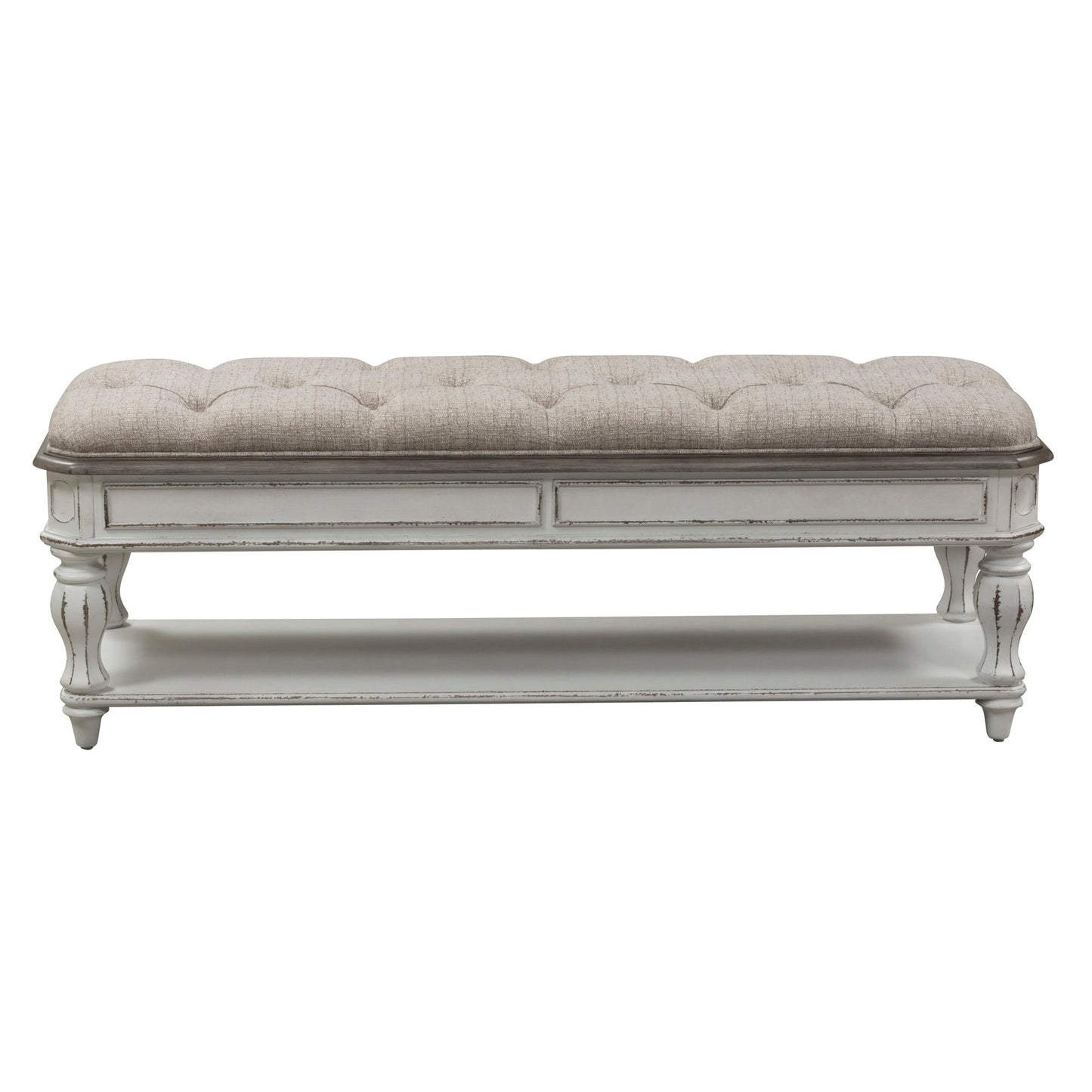 Magnolia Manor - Bed Bench - White