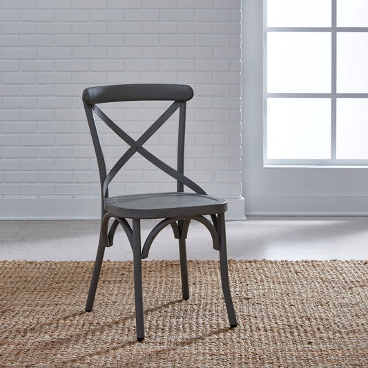 Vintage Series - X Back Side Chair - Gray