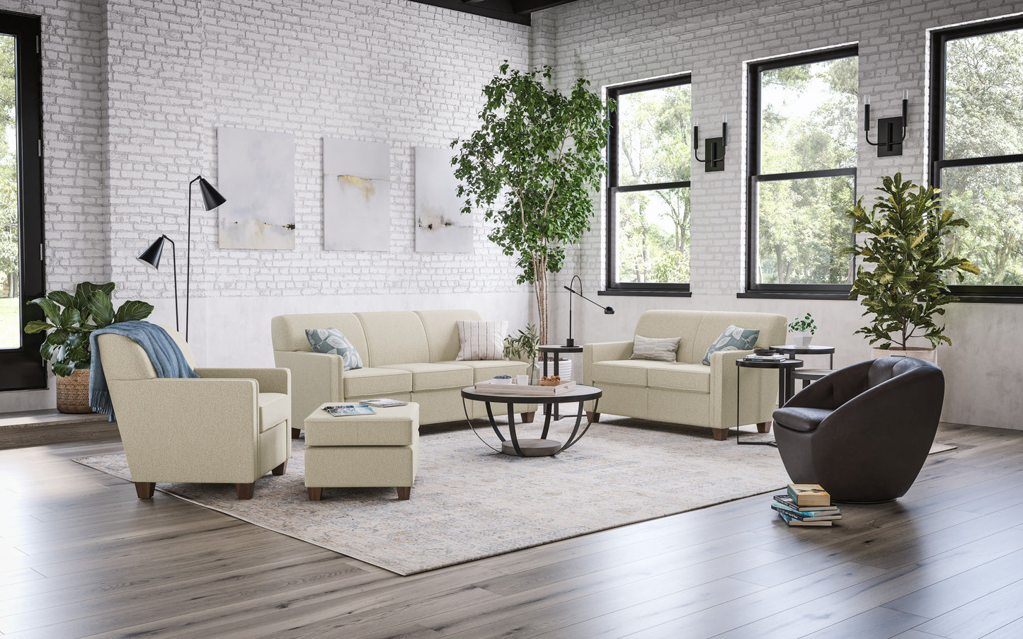 Nora - Sofa - Light Brown