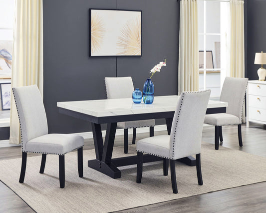 Vance - Dining Room Set - Charcoal / Dove