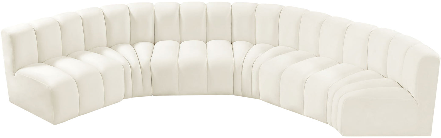 Arc - Velvet 6 Piece U-Shaped Modular Sofa