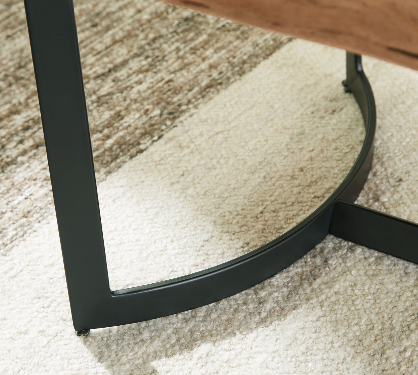 Fortmaine - Brown / Black - Rectangular End Table