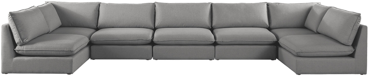 Mackenzie - Modular Sectional 7 Piece - Gray - Fabric