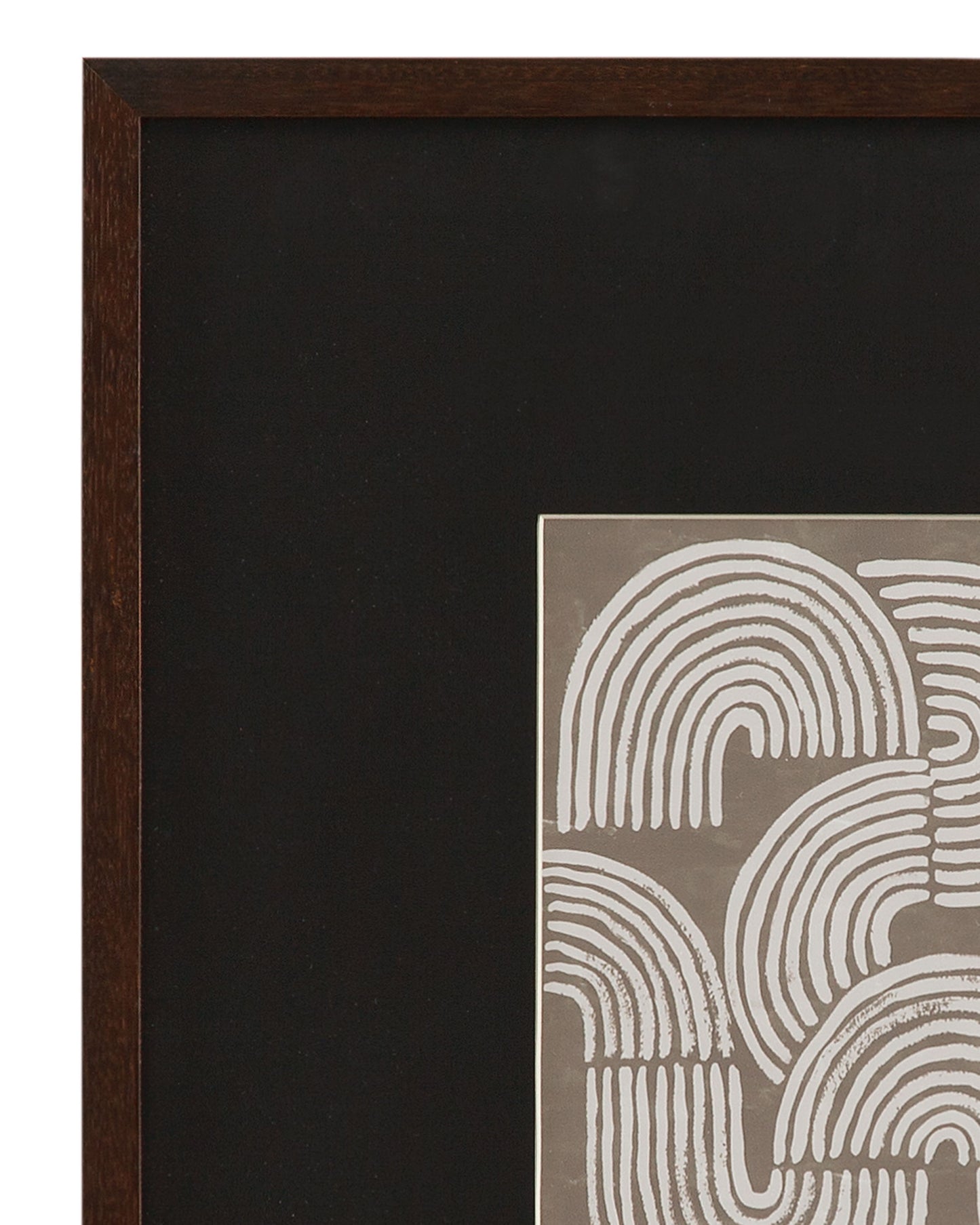 Neutral Strokes II Framed Print - Black