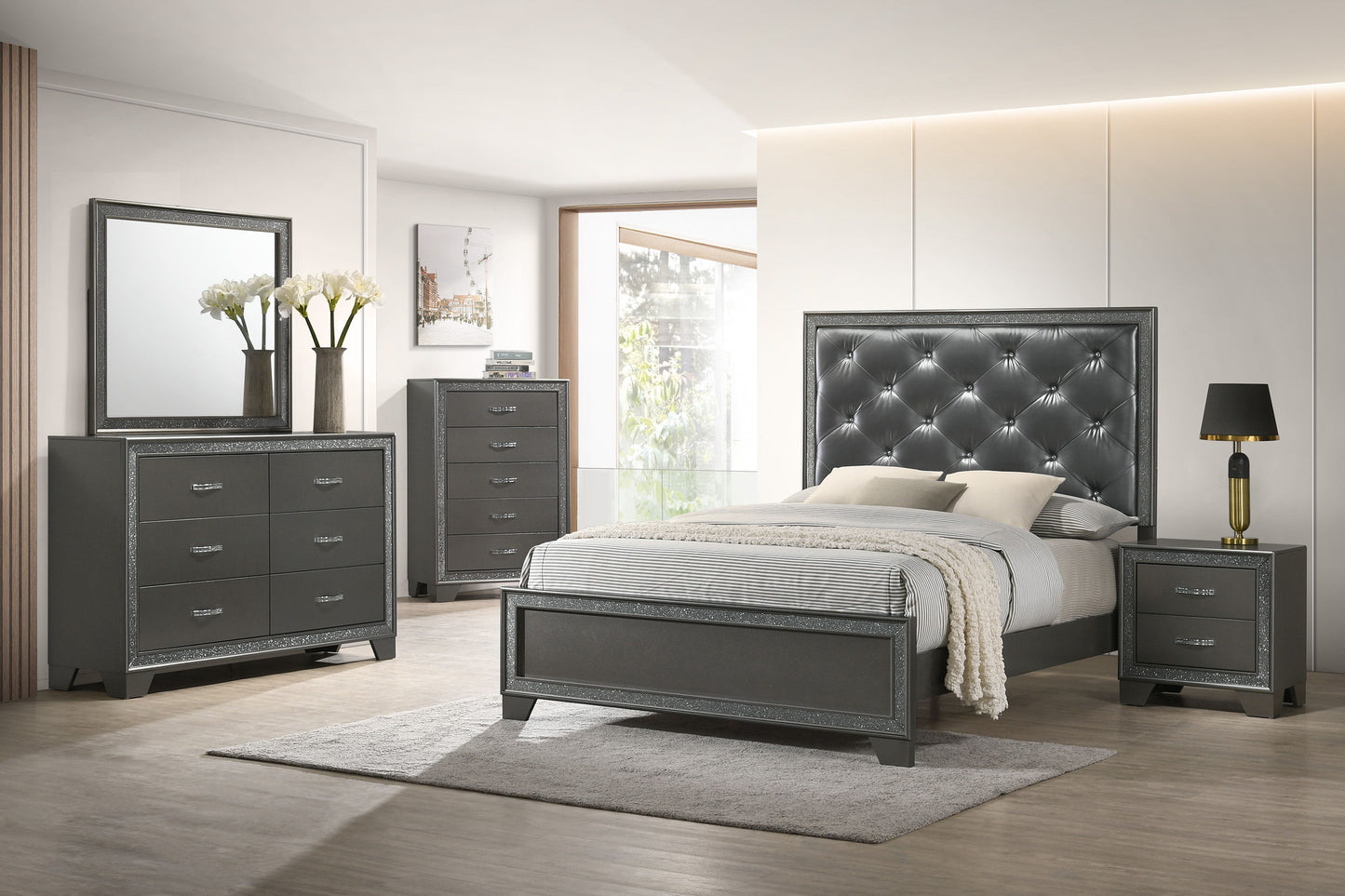 Kaia - Nightstand - Dark Gray