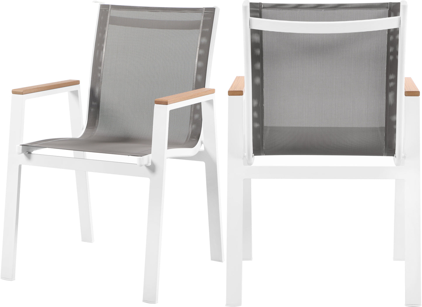 Nizuc - Outdoor Patio Dining Arm Chair (Set of 2) - Grey