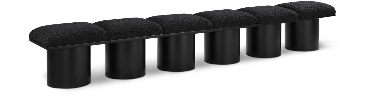 Pavilion - 6 Piece Modular Bench With Black Base
