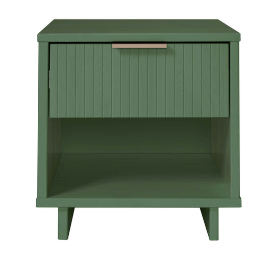 Granville Modern Nightstand 1.0 with 1 Full Extension Drawers in Sage Green