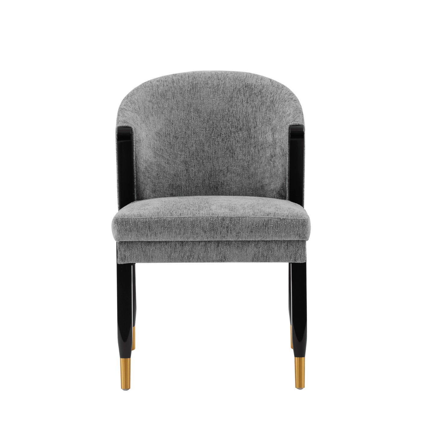 Modern Ola Chenille Dining Chair in Grey