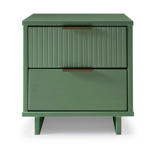Granville Modern Nightstand 2.0 with 2 Full Extension Drawers in Sage Green