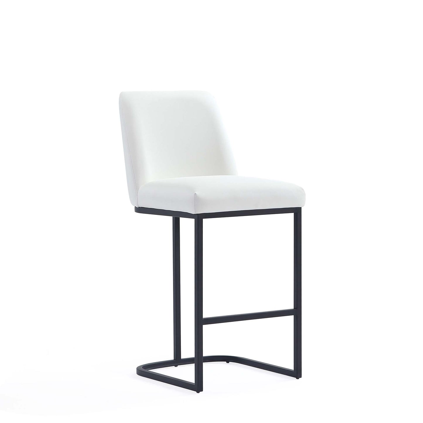 Serena Modern Leatherette Upholstered Counter Stool in White
