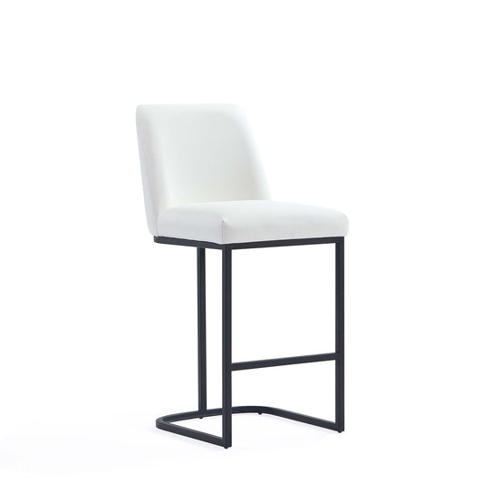 Serena Modern Leatherette Upholstered Counter Stool in White