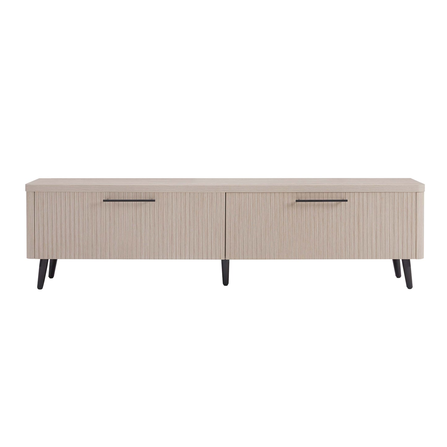 Mid Century- Modern Jodie 68.9" TV Stand in Whitewashed Oak