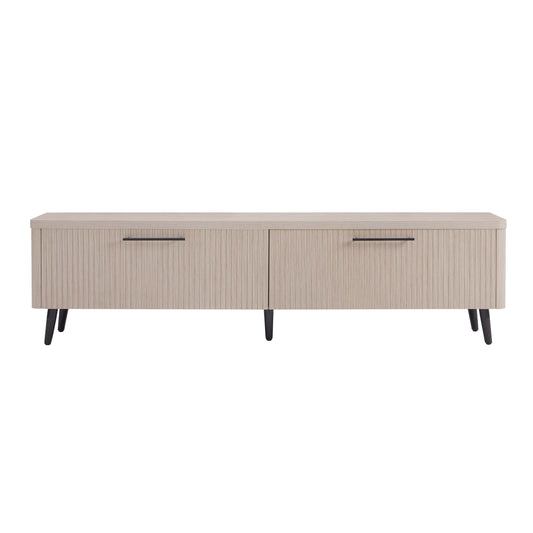 Mid Century- Modern Jodie 68.9" TV Stand in Whitewashed Oak
