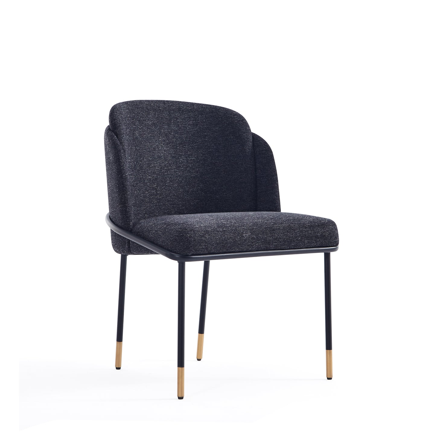 Flor Fabric Dining Chair in Black