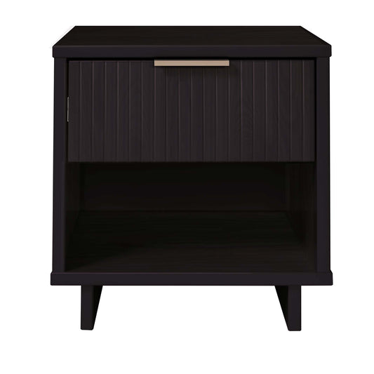 Granville Modern Nightstand 1.0 with 1 Full Extension Drawers in Black