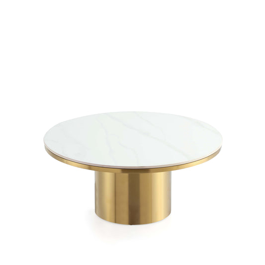 Glenn Modern Coffee Table in Gold