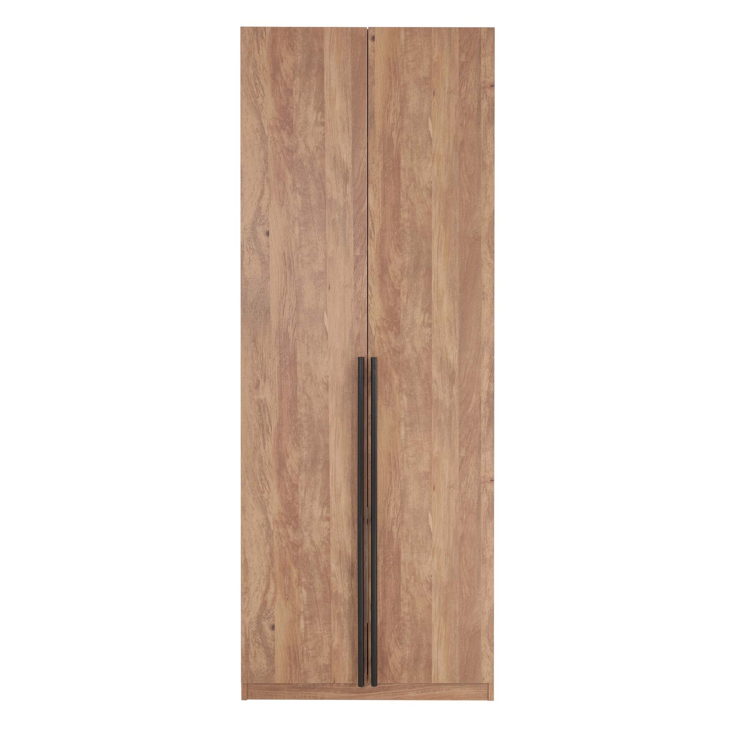 Lee Modern Freestanding Wardrobe Closet 1.0 with 4 Shelves and 2 Drawers in Golden Brown