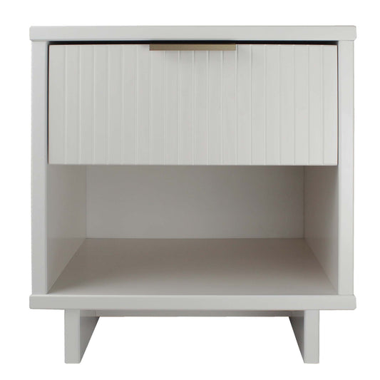 Granville Modern Nightstand 1.0 with 1 Full Extension Drawers in White