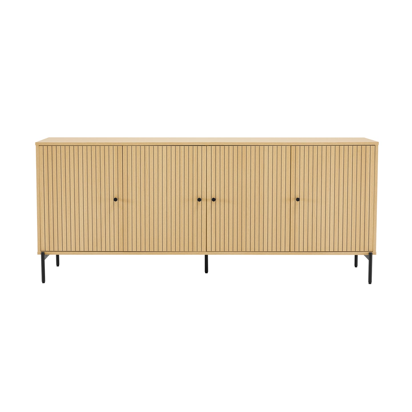 Modern Magnolia 70.9" Sideboard with Metal Legs in Natural Oak