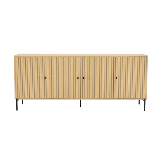 Modern Magnolia 70.9" Sideboard with Metal Legs in Natural Oak